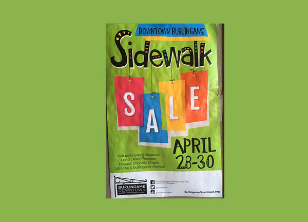 Downtown Burlingame Sidewalk Sale April 28-30th